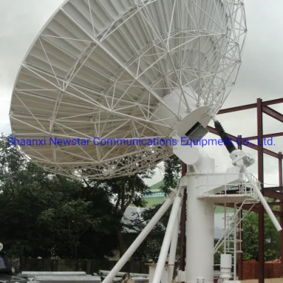 Grande antenne satellite de 11 m avec alimentation en cornet ondulé très efficace